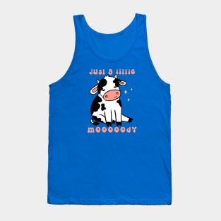 Just a little moody a cute and funny moody cow Tank Top